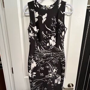 Calvin Klein Black and White Floral Dress